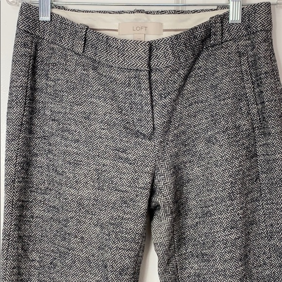 LOFT Marisa herringbone straight leg pants - Picture 3 of 11